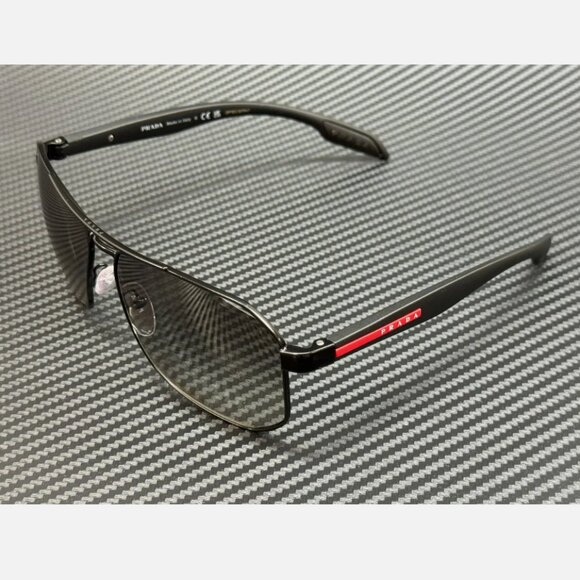Prada Black Silver Men's Sunglasses Mirror
